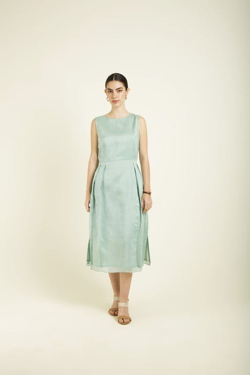 Celeste mint jacket with plain dress