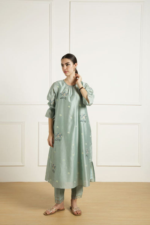 Celeste mint tunic set