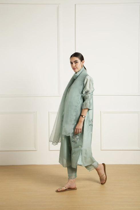 Celeste mint tunic set