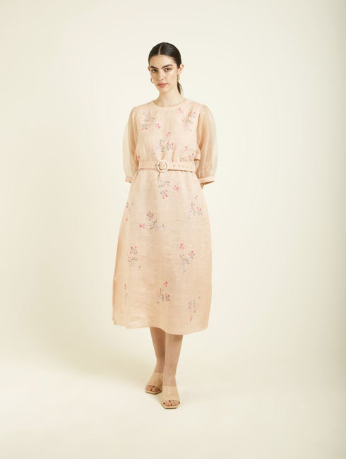 Celeste old rose A-line dress