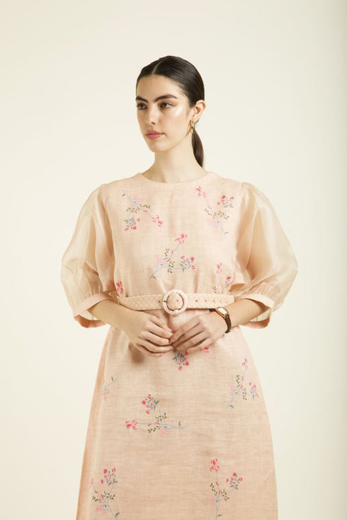 Celeste old rose A-line dress