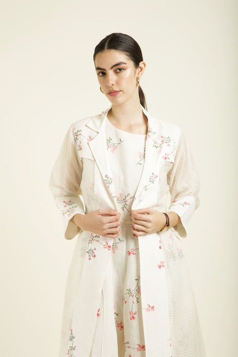 Celeste stripe jacket with jumpsuit