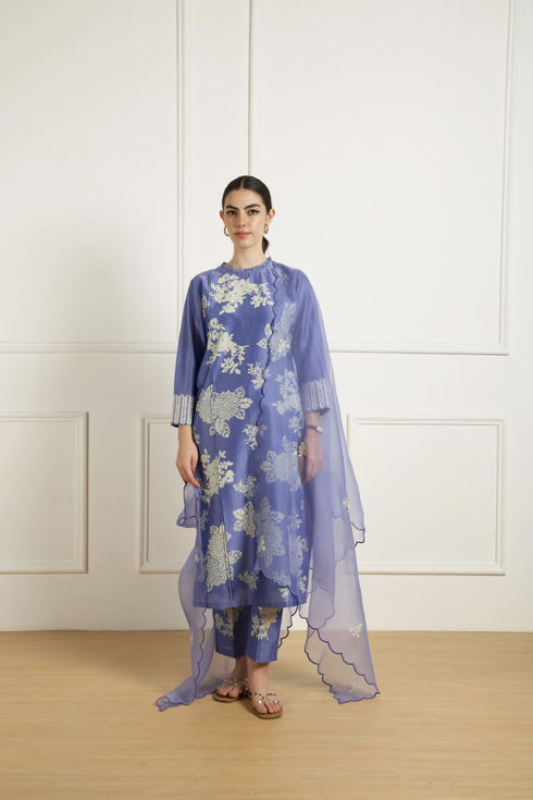 Celeste twilight front pleated tunic set