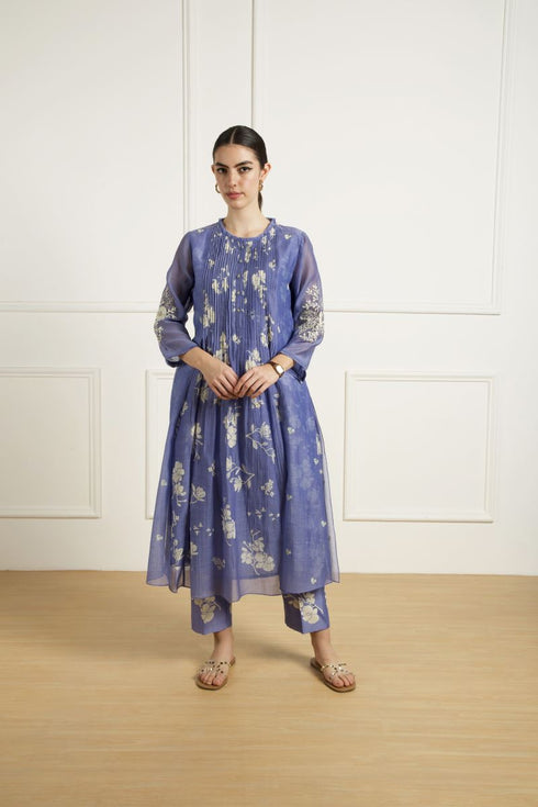 Celeste twilight pleated tunic with pants