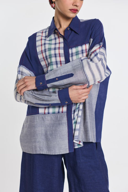 Chamomile patchwork shirt