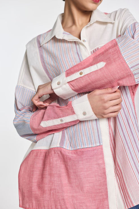 Chamomile patchwork shirt