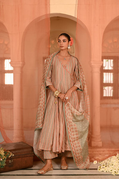 Chandbagh multicolor anarkali set