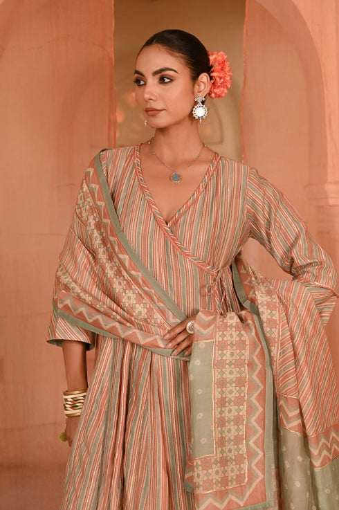 Chandbagh multicolor anarkali set