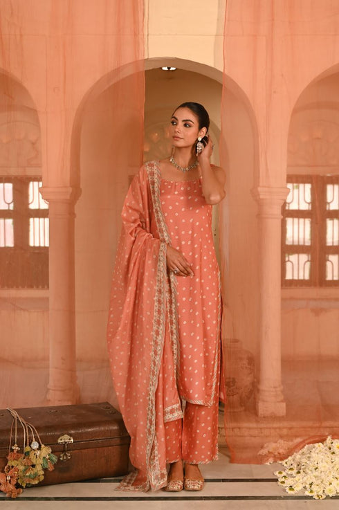 Chandrika orange kurta set