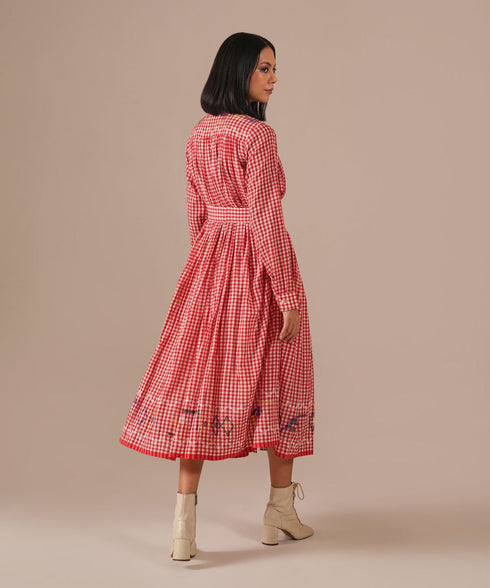 Cherry blossom tiered shirt dress