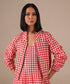 Cherry luster dress with jacket
