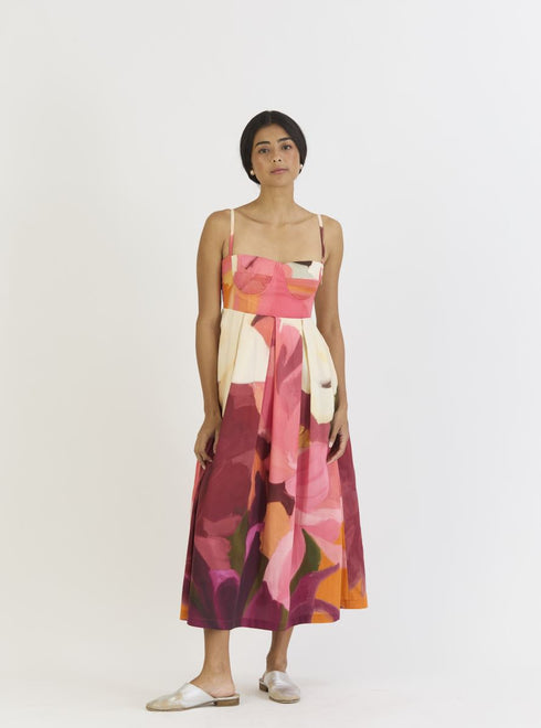 Cherry multicolor bralette dress
