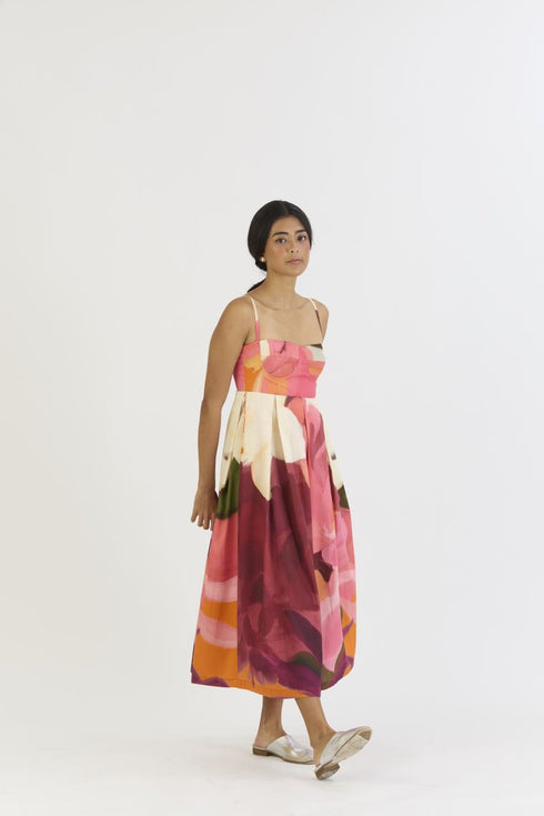 Cherry multicolor bralette dress