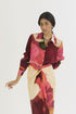 Cherry multicolor shirt and skirt set