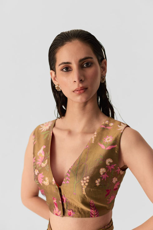 Chin chin bahar pink skirt & top set