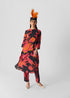 Chin chin lian black and pink cotton kurta set