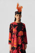 Chin chin lian black and pink embroidered kurta set