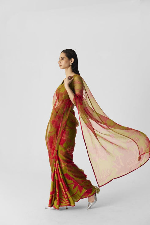 Chin chin lian lime and pink sari