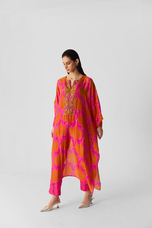 Chin chin zuzi orange kaftan set