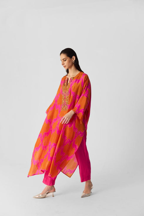 Chin chin zuzi orange kaftan set