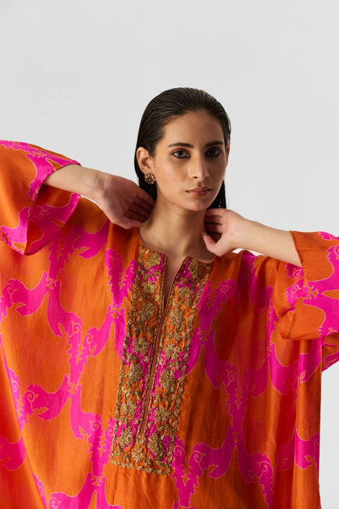 Chin chin zuzi orange kaftan set