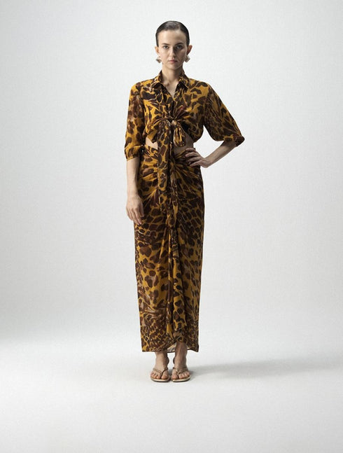 Chitara tie up top and knotted skirt