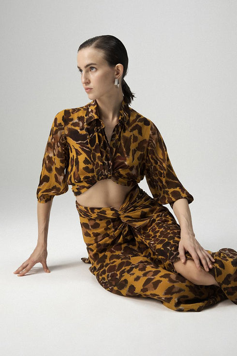 Chitara tie up top and knotted skirt