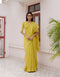 Citrine printed sari