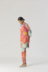 Clara pink and red short kurta set