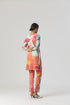 Clara pink and red short kurta set