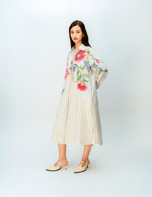 Clouded ribbon dress
