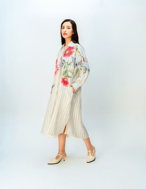 Clouded ribbon dress