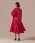 Coral mirage tiered shirt dress