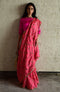 Coral pink chanderi sari