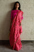Coral pink chanderi sari