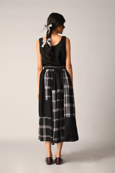 Coziae patchwork black skirt