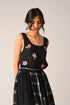 Coziae patchwork black skirt