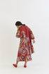 Cranberry red cotton kaftan set