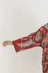 Cranberry red cotton kaftan set