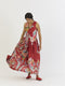 Cranberry red waistcoat and skirt set