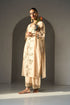 Cream basant kurta with pants