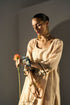 Cream basant kurta with pants