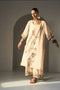 Cream basant kurta with pants