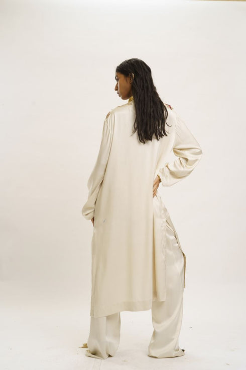 Cream kurta with trousers