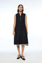 Cymosa black yoke pleated dress