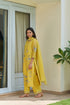 Daffodil applique embroidered kurta set