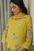Daffodil applique embroidered kurta set