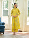 Daffodil applique floral kurta set