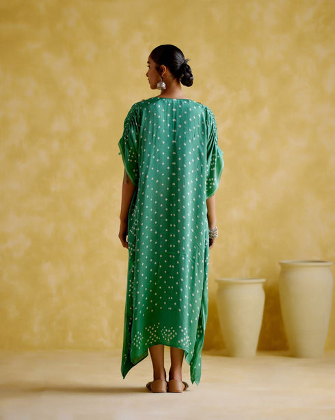 Dakshayani sage green kaftan