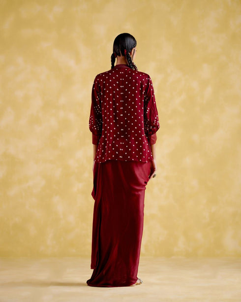 Dalia maroon co-ord set